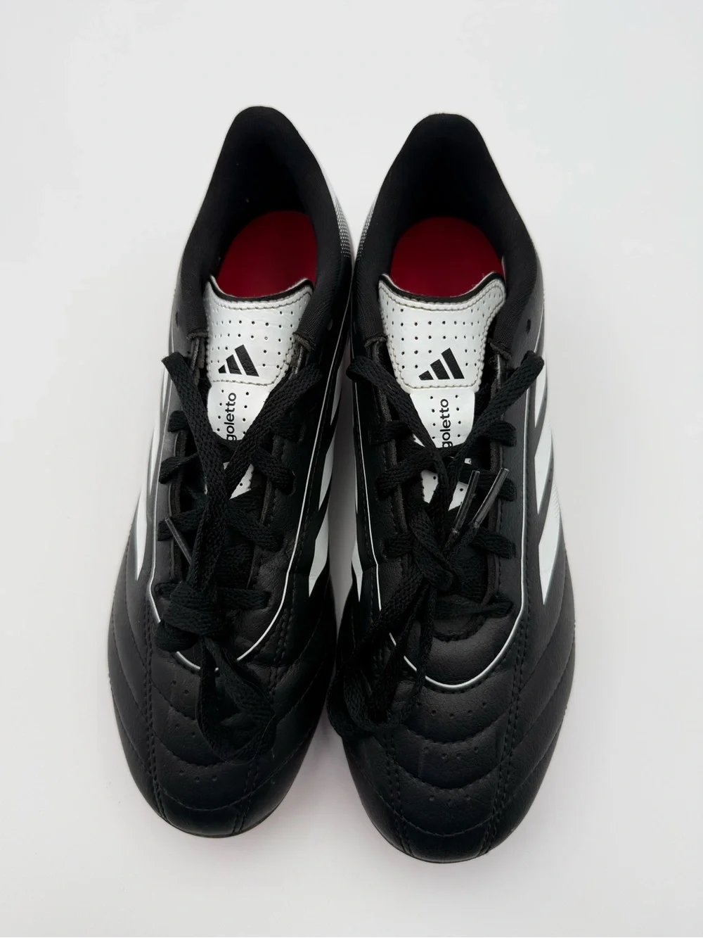 adidas Goletto IX FG/MG Soccer Cleats Men’s US 8 Black White Red IH7702